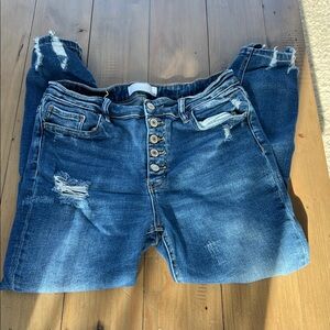 Vervet Blue Distressed Blue Jeans, Size 31